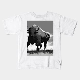 Bison Shadow Silhouette Anime Style Collection No. 109 Kids T-Shirt